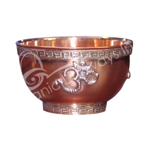 OM Embossed Copper Offering Bowl