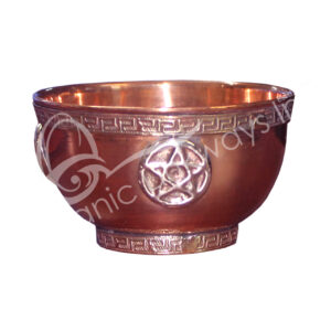 OFFERING BOWL - COPPER PENTACLE EMBOSSED 3"DIA