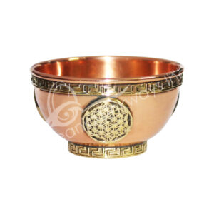 FLower of Life Embossed Copper Offering Bowl
