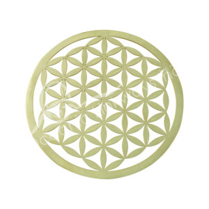 CRYSTAL GRID - BRASS FLOWER OF LIFE 6"DIA