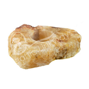 Golder Healer Quartz Top Polished Tealight Holder