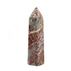 Polished Crazy Lace Agate Obelisk