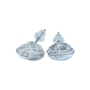 Crystal Quartz Wire Wrap Sterling Silver Earrings Studs