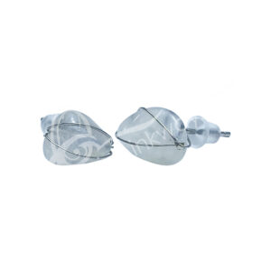Rainbow Moonstone Wire Wrap Sterling Silver Earrings Studs