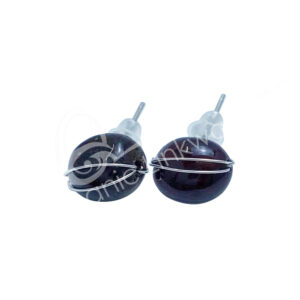 Garnet Wire Wrap Sterling Silver Earrings Studs