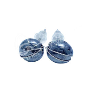 Terahertz Wire Wrap Sterling Silver Earrings Studs