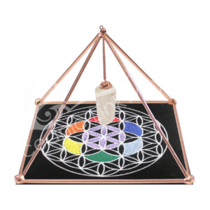 PYRAMID - COPPER WITH NATURAL CRYSTAL POINT 6"