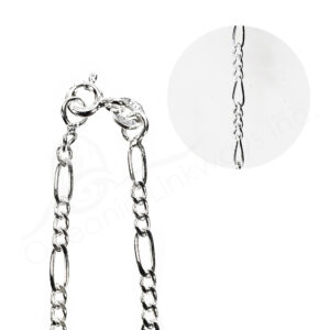 STERLING SILVER - CHAIN FIGARO 20"L
