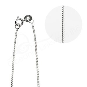 STERLING SILVER - CHAIN CURB 18"L