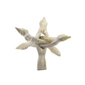 Natural Wood Stand with 4 Branche Legs