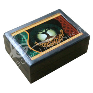 BOX - WOOD TREE OF LIFE PRINTED 5 X 7"