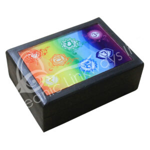 BOX - WOOD CHAKRAS PRINTED 5 X 7"