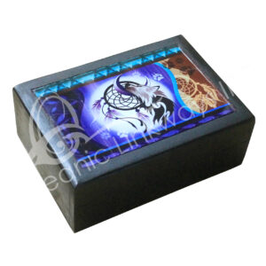 BOX - WOOD DREAMCATCHER WOLF PRINTED 5 X 7"