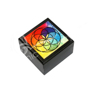 Seed of Life Chakra Printed on Wood Box 2"