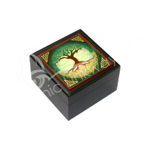 Black Wood Box Printed with Tree of Life