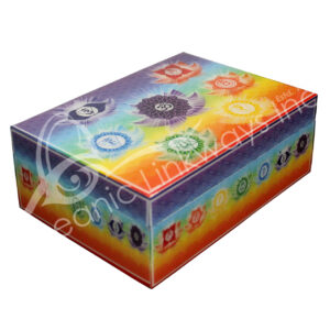 Om and Chakra Printed on Wood Box
