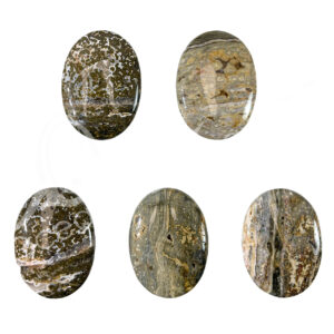 Polished Ocean Jasper Palm Stone