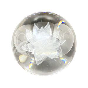 SPHERE - CLEAR GLASS LOTUS 3"