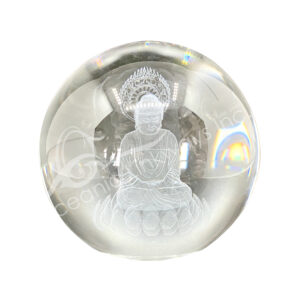 Clear Glass Buddha Sphere