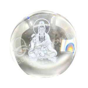 Clear Glass with Kwan Yin Sphere