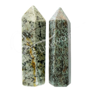 Polished African Turquoise Six Sides Obelisk