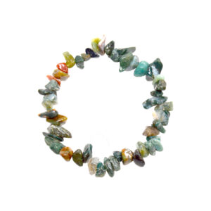 Bloodstone Chips Bracelet (5-8 mm) 7.5"