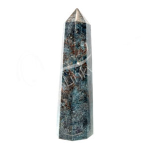 Polished Blue and Green Kyanite Six Sides Obelisk