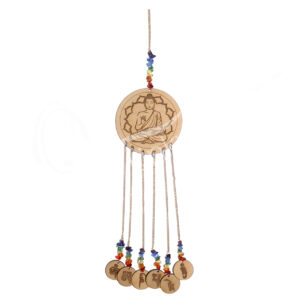 HANGING - WOOD BUDDHA LASER ENGRAVED 16"