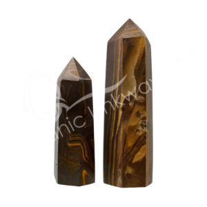 Polished River Veined Agate 6 Sides Obelisk