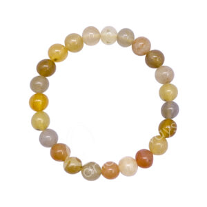 BRACELET - JADE, GOLDEN SILK (8-8.5 MM) 7.15-7.25"
