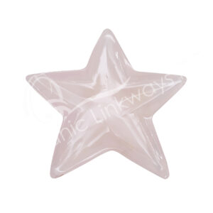 PLATE - CALCITE, PINK STAR 4"