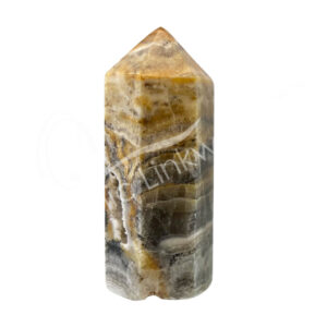 Polished Zebra Calcite Obelisk 6 Sides