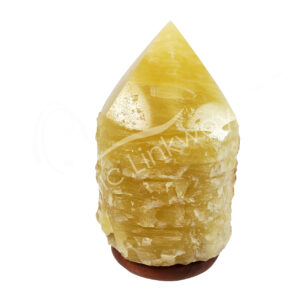 Lemon Calcite Top Polished Point Lamp no Cord
