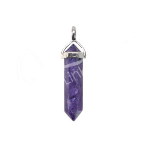 Charoite Double Terminated Point Pendant