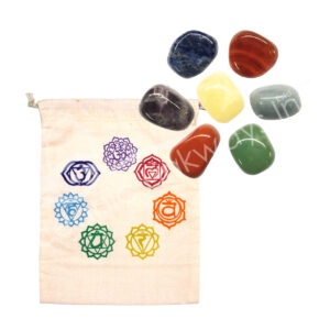 Chakra Stones in Cotton Bag Tumbled Stones