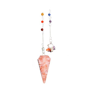 Sunstone Hexagonal Pendulum with Chakra Chain