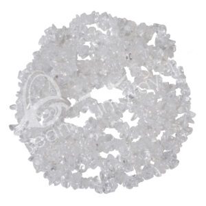 (CLOSE OUT) CHIPS NECKLACE - CRYSTAL QUARTZ 36"L