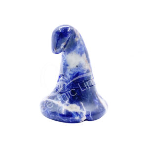 Sodalite Witch's Hat Carving with Engraved Pentacle (Pack of 2)