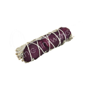 White Sage and Rose Petals Smudge Stick