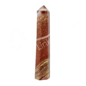 Polished Red Petrified Wood 6 Sides Obelisk