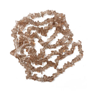(CLOSE OUT) CHIPS NECKLACE - GLASS, PEACH 36"L