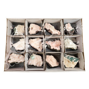 (CLOSE OUT) SPECIMEN - STILBITE WITH APOPHYLLITE 2-3'' (FLAT OF 12 PCS)