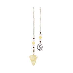 Citrine Hexagonal Pendulum with OM Charm
