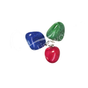 (CLOSE OUT) PENDANT - TUMBLED STONE MIXED DYED STONES