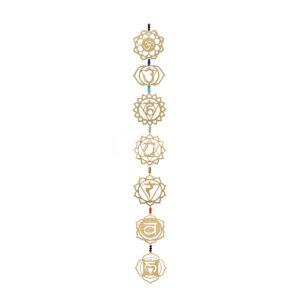 HANGING - CHAKRAS WOOD LASER CUT 31"L