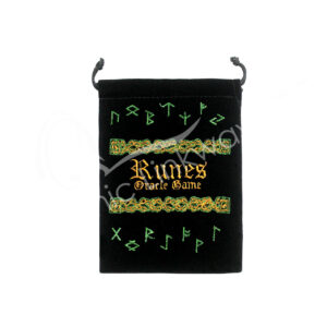 Black Velvet Bag with Embrodery Runes (Pack of 3)
