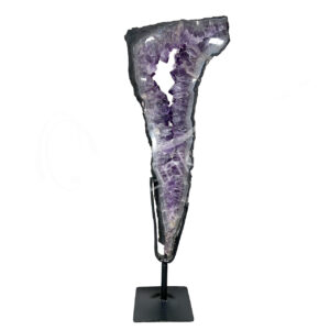 Amethyst Druse Ring Specimen on Metal Base