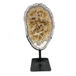 SPECIMEN - CITRINE EX RING ON METAL STAND 9-15"