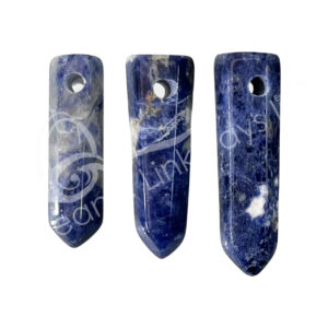 PENDANT - POINT WITH 2 MM HOLE 6 SIDES SODALITE 1-2"