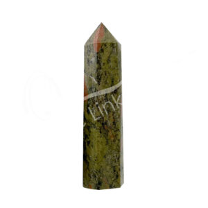 Polished Unakite Six Sides Obelisk